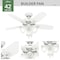 Hunter Hunter Builder 42 in. Snow White LED Indoor Ceiling Fan 52105 - alternate 3